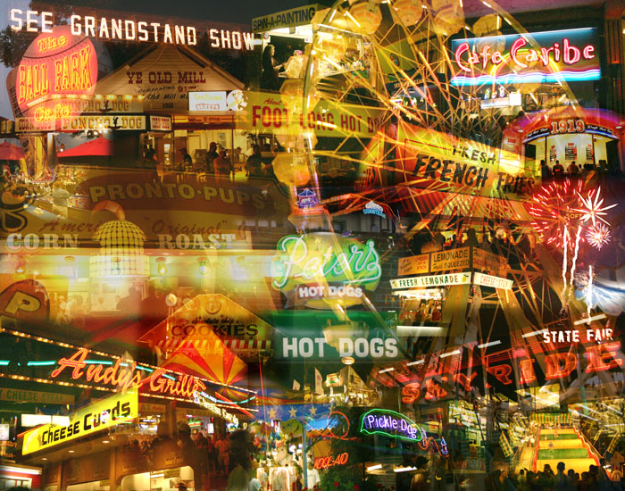 Giesla Hoelscher - digital collage artist | State Fair After Dark